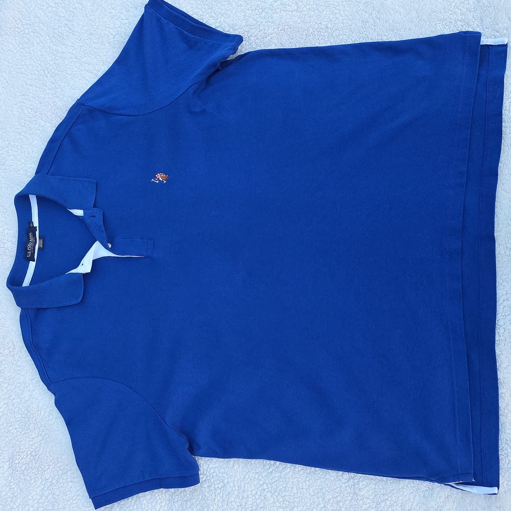 NWOT Mens U.S. Polo Assn. Blue Collared Polo Shirt Size 3XL 100% Cotton
